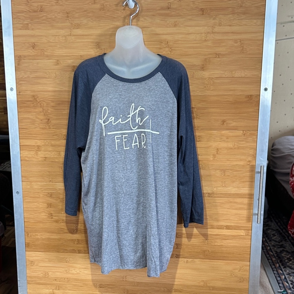 Next Level Apparel Gray and Black T-Shirt